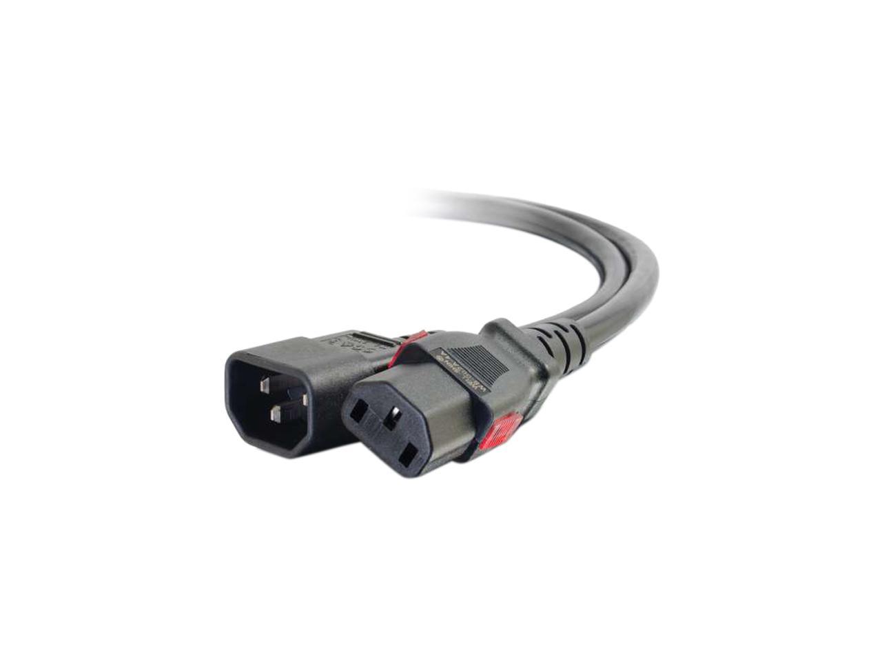 C2g 3Ft Locking C14 To C13 10A 250V Power Cord Black