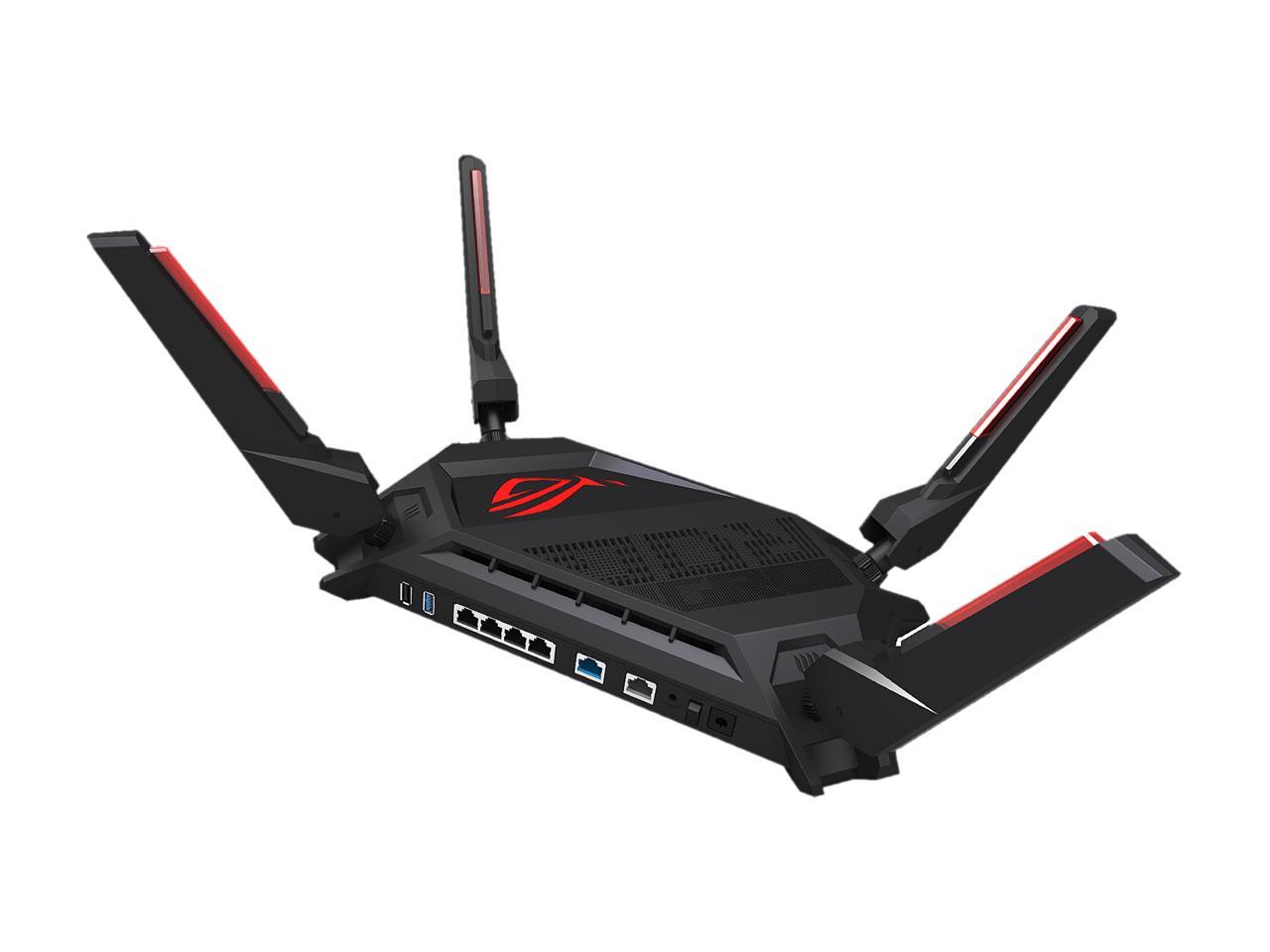 ASUS ROG Rapture GT-AX6000 Dual-Band WiFi 6 (802.11ax) Gaming Router, Dual 2.5G ports, enhanced hardware, WAN aggregation, VPN Fusion, Triple-Level Game Acceleration, free network security and AiMesh support