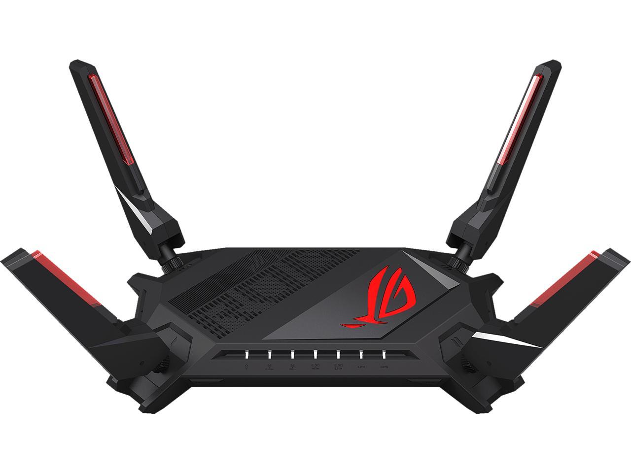 ASUS ROG Rapture GT-AX6000 Dual-Band WiFi 6 (802.11ax) Gaming Router, Dual 2.5G ports, enhanced hardware, WAN aggregation, VPN Fusion, Triple-Level Game Acceleration, free network security and AiMesh support