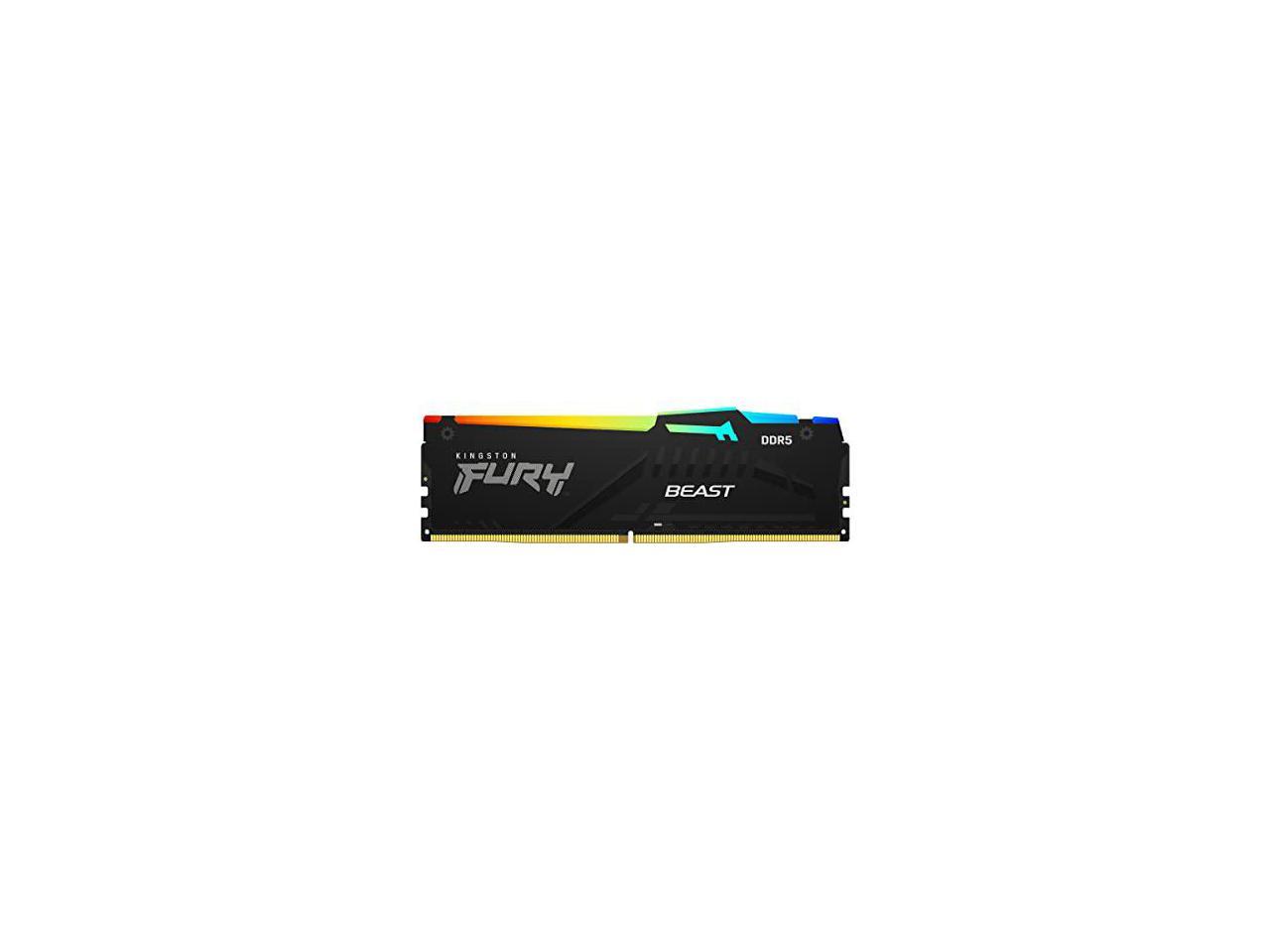 KINGSTON 32GB 5200MT/s DDR5 CL40 DIMM (Kit of 2) FURY Beast RGB for Game PC, AMD EXPO
