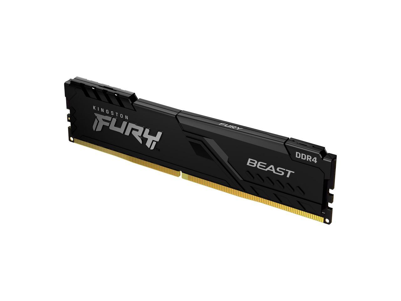 Kingston Fury Beast 8GB (2 x 4GB) DDR4 3200MHz Dual Memory Kit - Black KF432C16BBK2/8