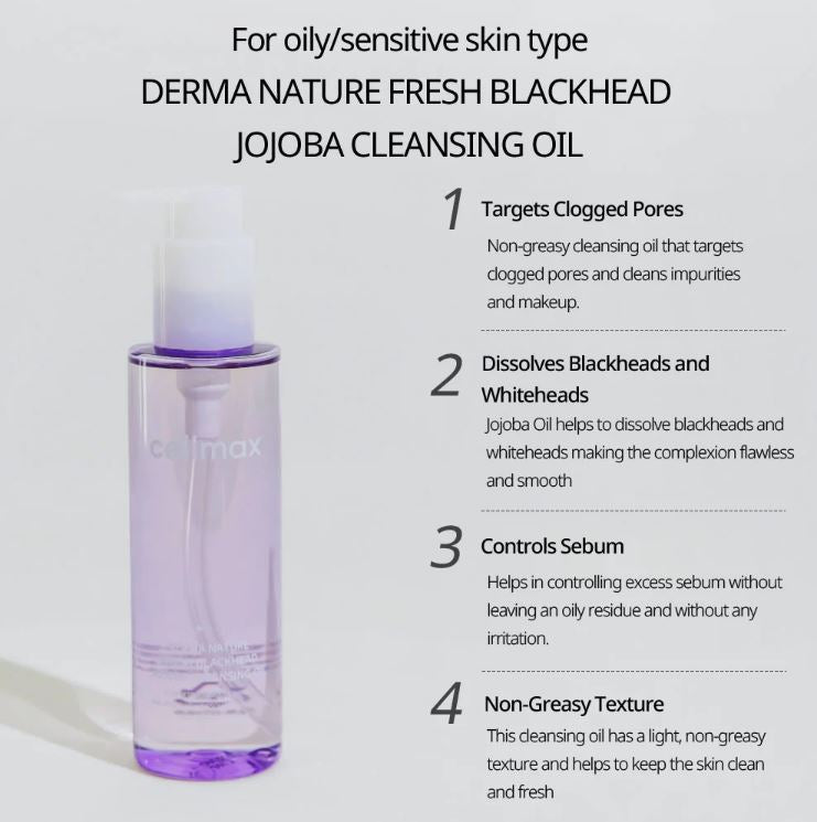 CELIMAX Derma Nature Fresh Blackhead Jojoba Cleansing Oil 150ml