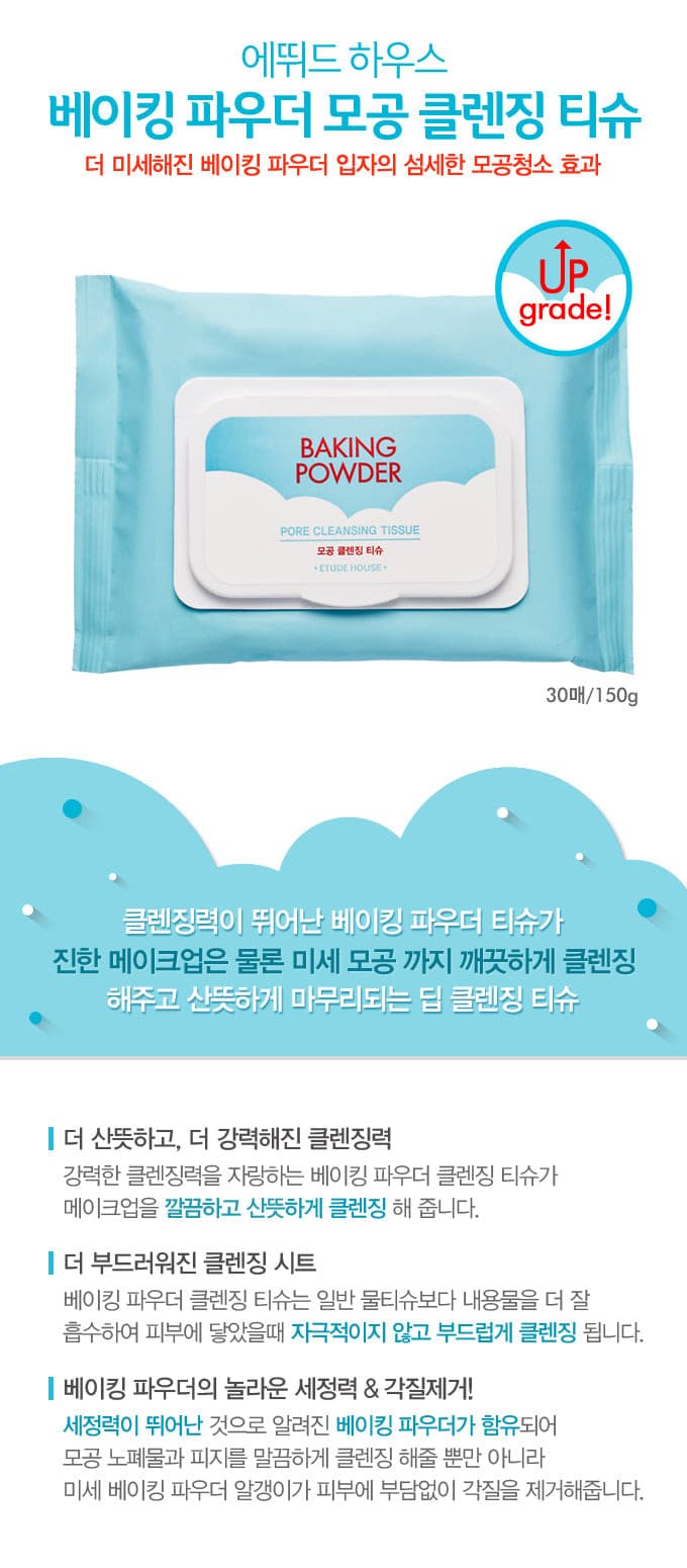 ETUDE HOUSE Baking Powder Pore Cleansing Tissue 30sheetes *2ea