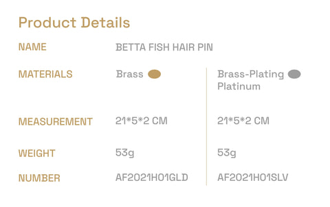 AQUINKA 22AW / BETTA FISH HAIRPIN