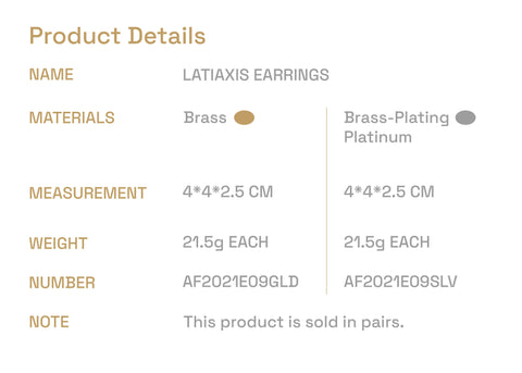 AQUINKA 22AW / LATIAXIS EARRINGS