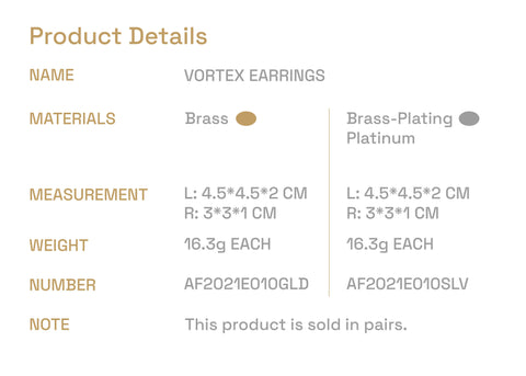 AQUINKA 22AW / VORTEX EARRINGS