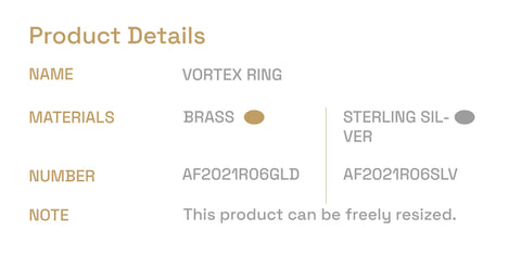 AQUINKA 22AW / VORTEX RING