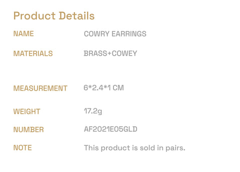 AQUINKA 22AW / COWRY EARRINGS
