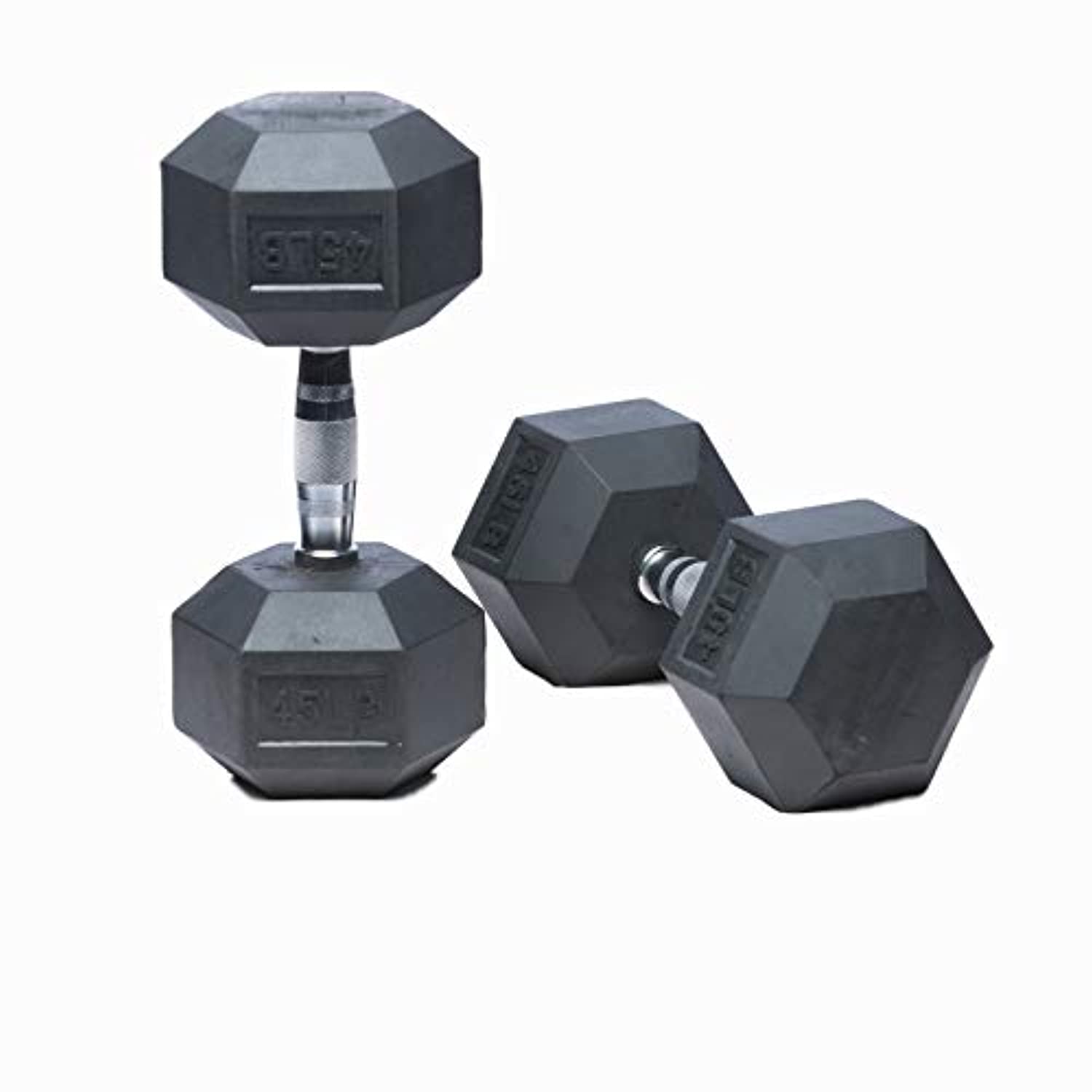 RAGE Fitness Rubber Hex Dumbbell