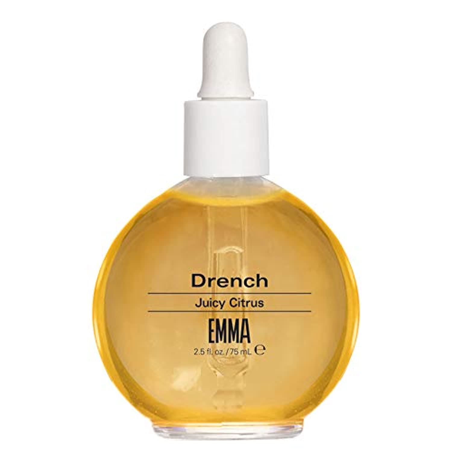 EMMA Beauty Drench Juicy Citrus, Cuticle Oil, 12+ Free Treatment Vegan & Cruelty-Free, Deep Penetrating Oil Nourishes, Protects, Hydrates & Revitalizes Nails & Cuticles With Natural Ingredients, 2.5 O