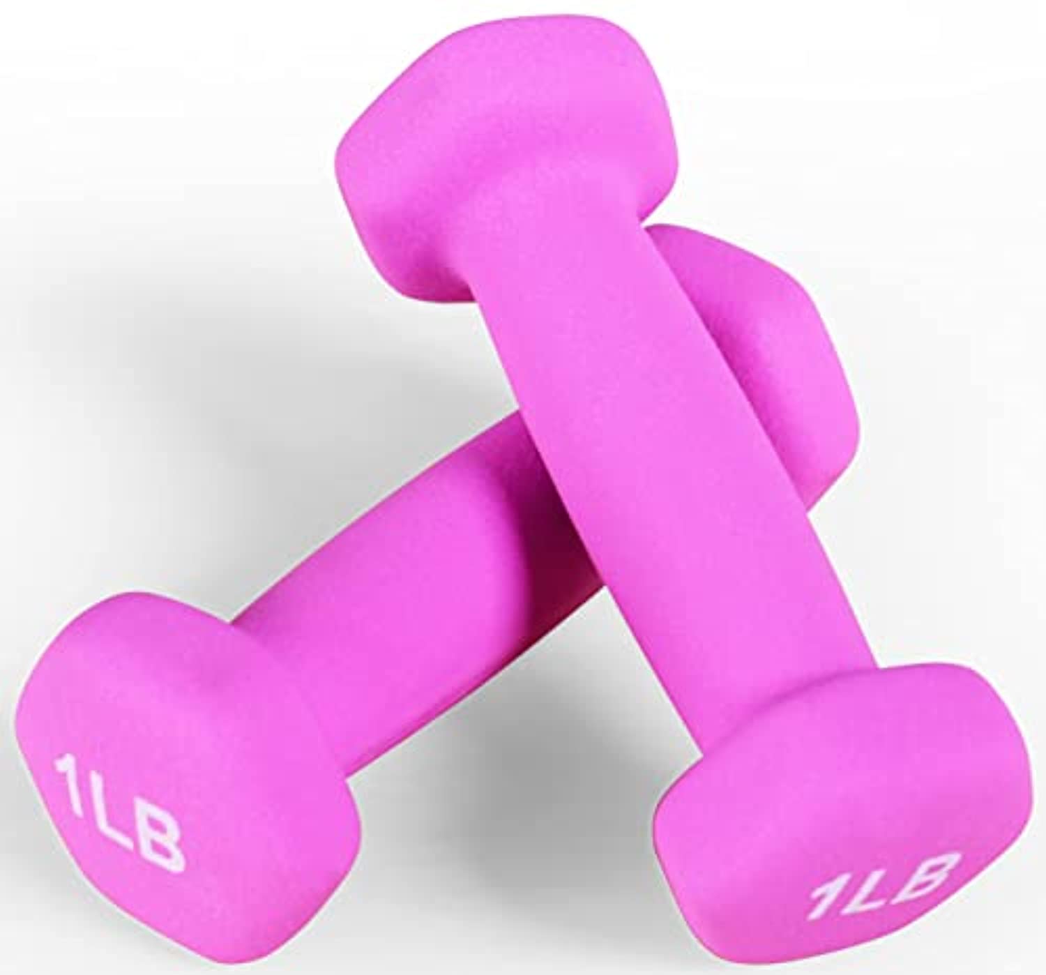 BalanceFrom Neoprene Dumbbell Hand Weights, Anti-Slip, Anti-roll, Hex Shape Colorful, Pair or Set with Stand