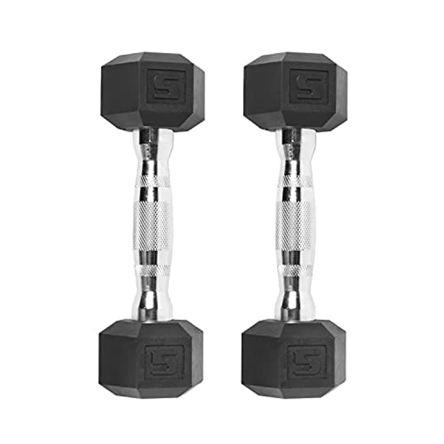 CAP 50lb Coated Hex Dumbbells, 5x2 20x2, Part of 150lb Set