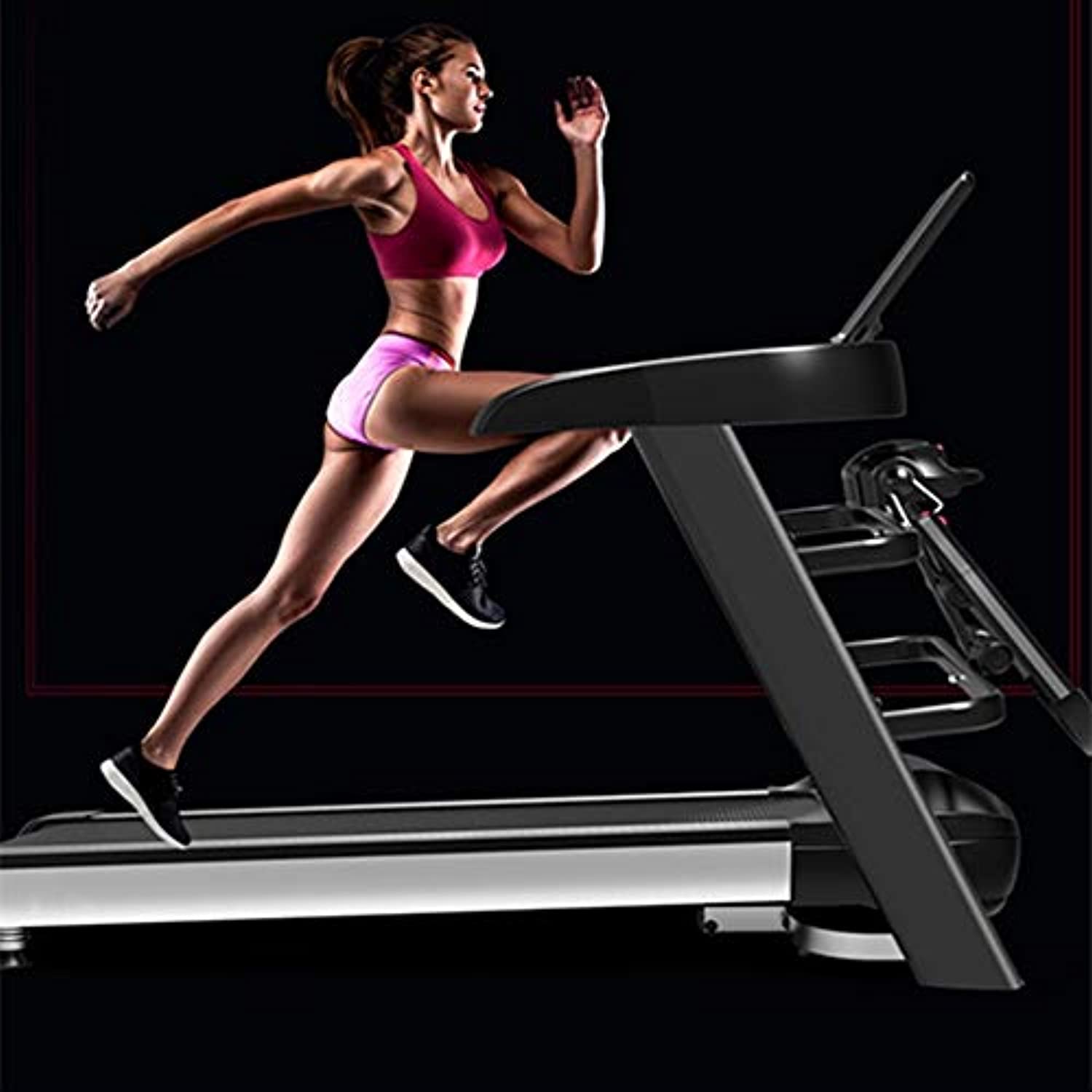 Zzfni Treadmill Multifunctional Household Electric Treadmill, Small Fitness Equipment, Mini Folding Treadmill, Bluetooth Speakers High-Definition LED Display Foldable Treadmill