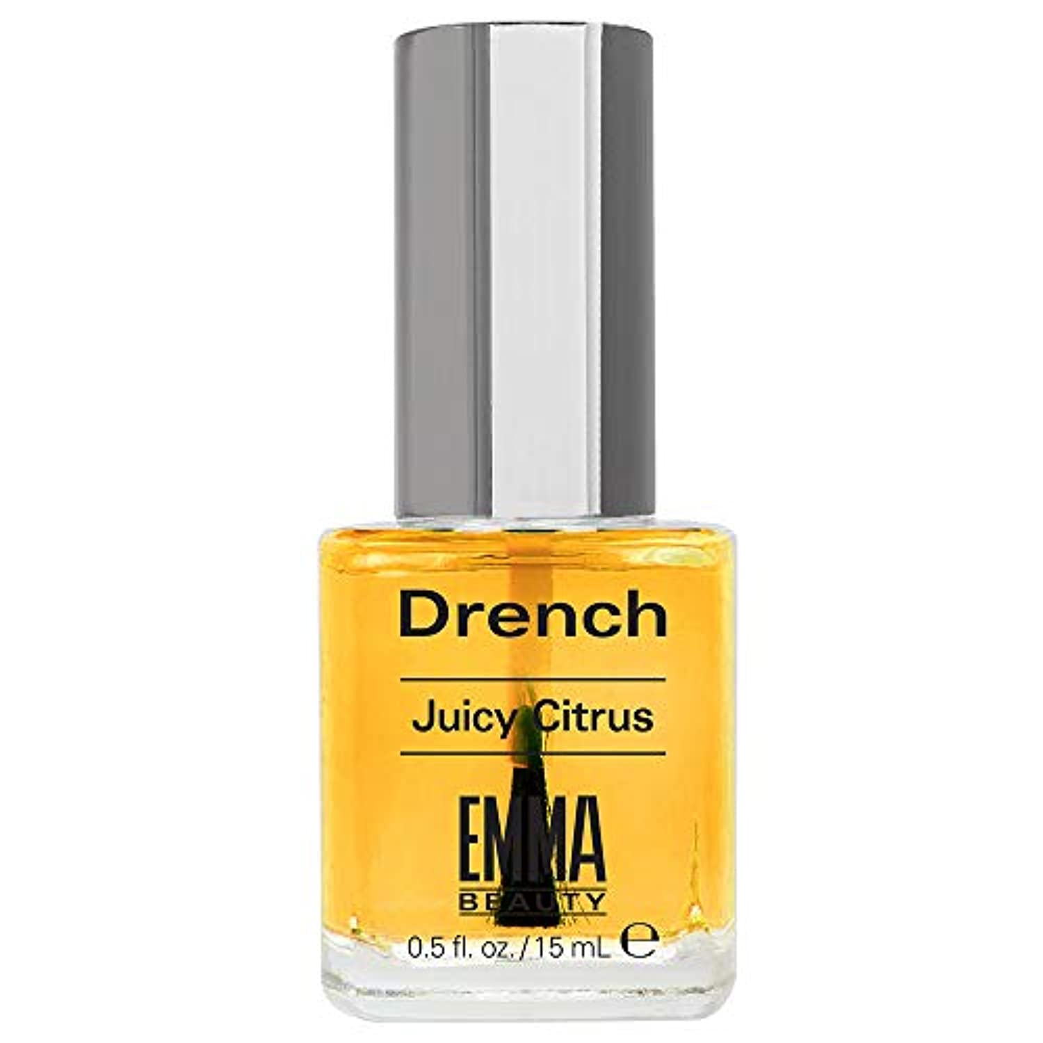 EMMA Beauty Drench Cuticle Oil, Deep Penetrating Oil Nourishes, Protects, Hydrates & Revitalizes Nails & Cuticles, 12+ Free Formula, 100% Vegan & Cruelty-Free, Juicy Citrus, 0.5 fl. oz.