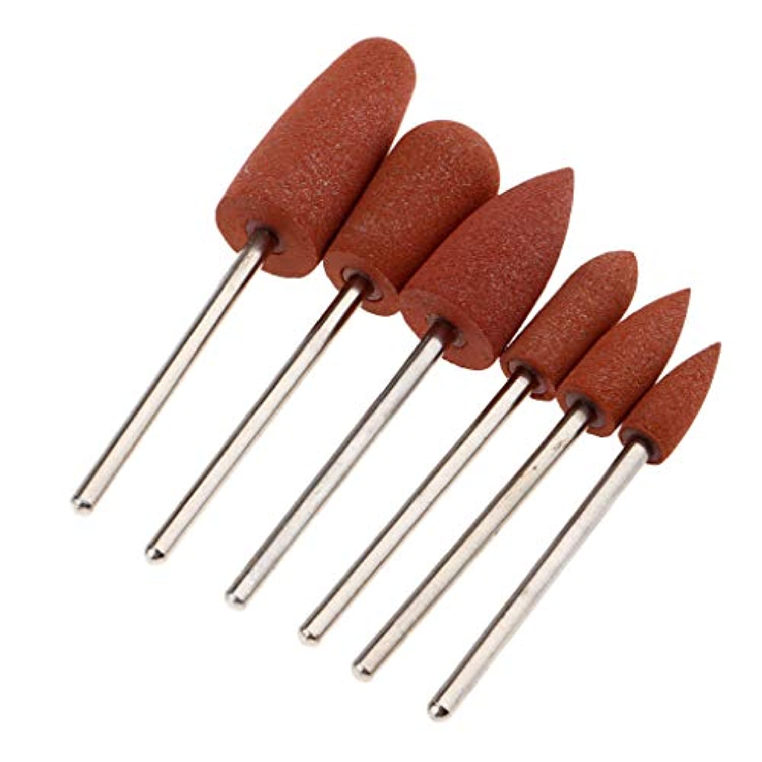 6pcs Silicone Nail Drill Bit Set, Professional Drill Bit Tool, Acrylic Gel Nails Cuticle Manicure Accessories - 02