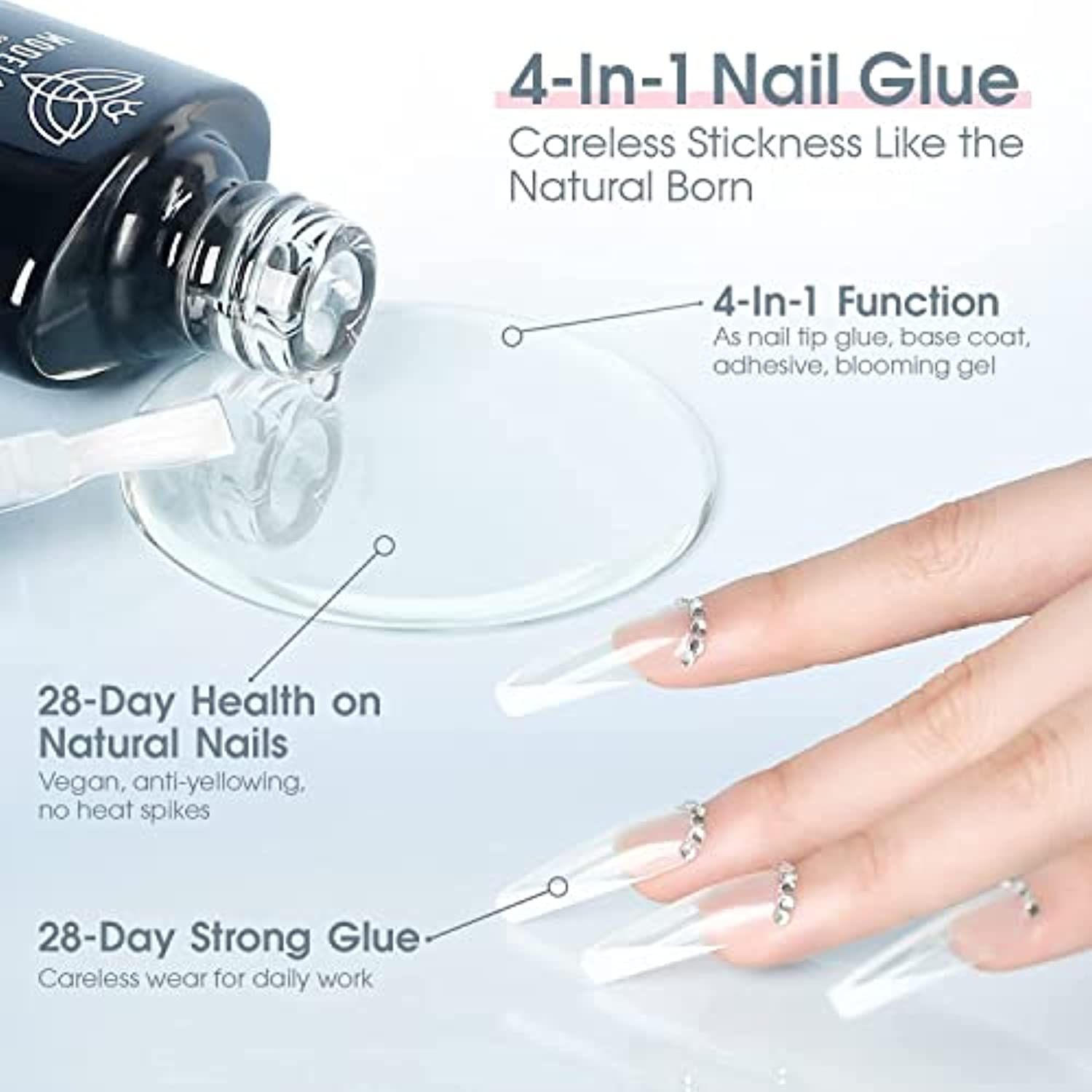 Modelones Nail Tips and Glue Gel Nail Kit with Gel Nail Polish Primer