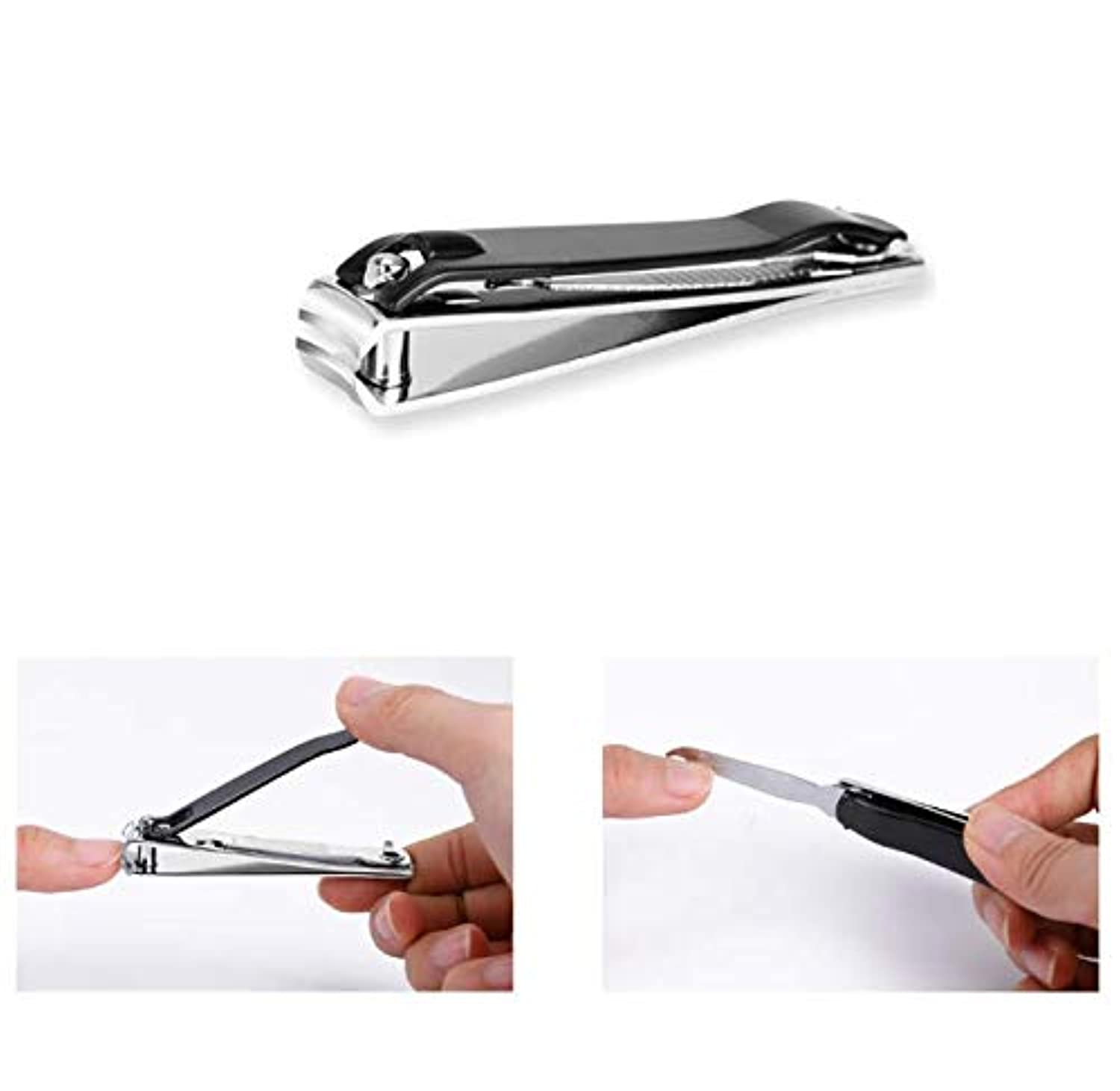 DNHCLL Nail Clippers Set(2PCS),Black Large Professional Stainless Steel Sharp Nails and Toenail Knife, With Sharp And Sturdy Blade for Men and Women