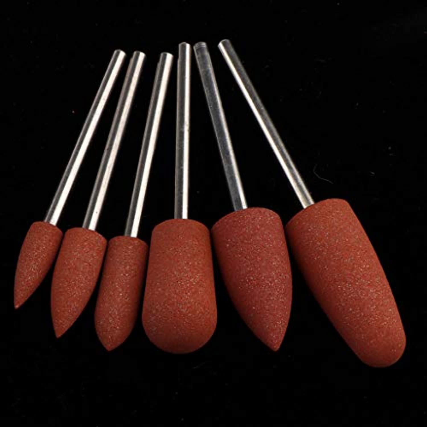 6pcs Silicone Nail Drill Bit Set, Professional Drill Bit Tool, Acrylic Gel Nails Cuticle Manicure Accessories - 02