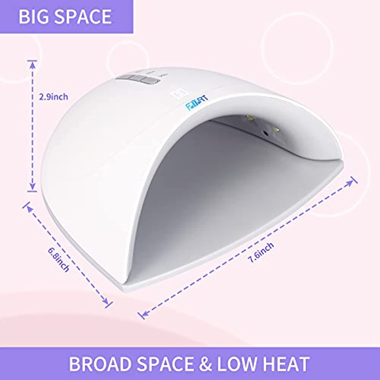 UV Gel Nail Lamp, FORT 36W LED Nail Dryer Light for Gel Polish, Smart Timer Sensor and LCD Display Suitable for Home, Salon