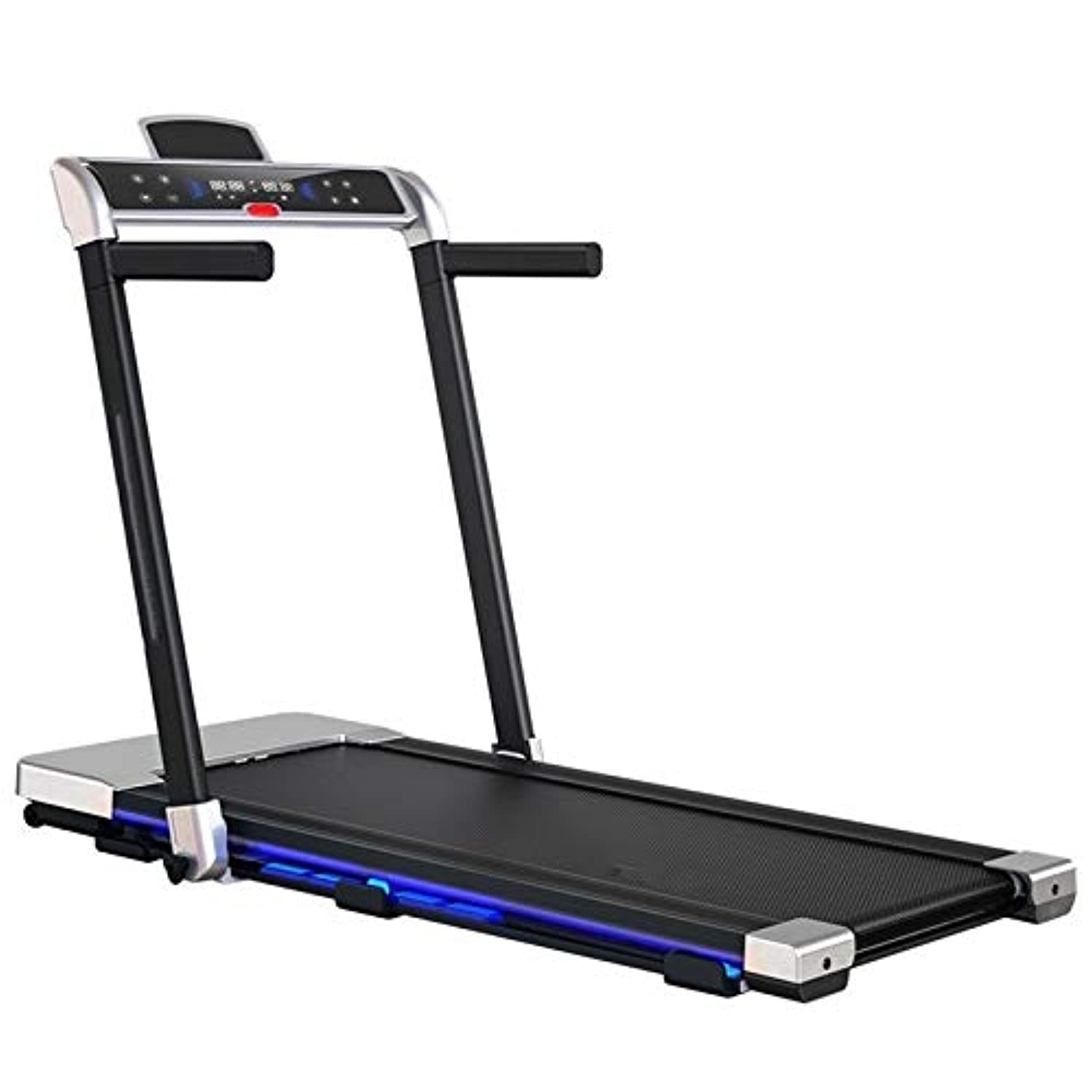 Zzfni Treadmill Home Treadmill, Multifunction Strong Magnetic Levitation Damping Models Walking Machines, Indoor Fitness Treadmill Mute Foldable Treadmill