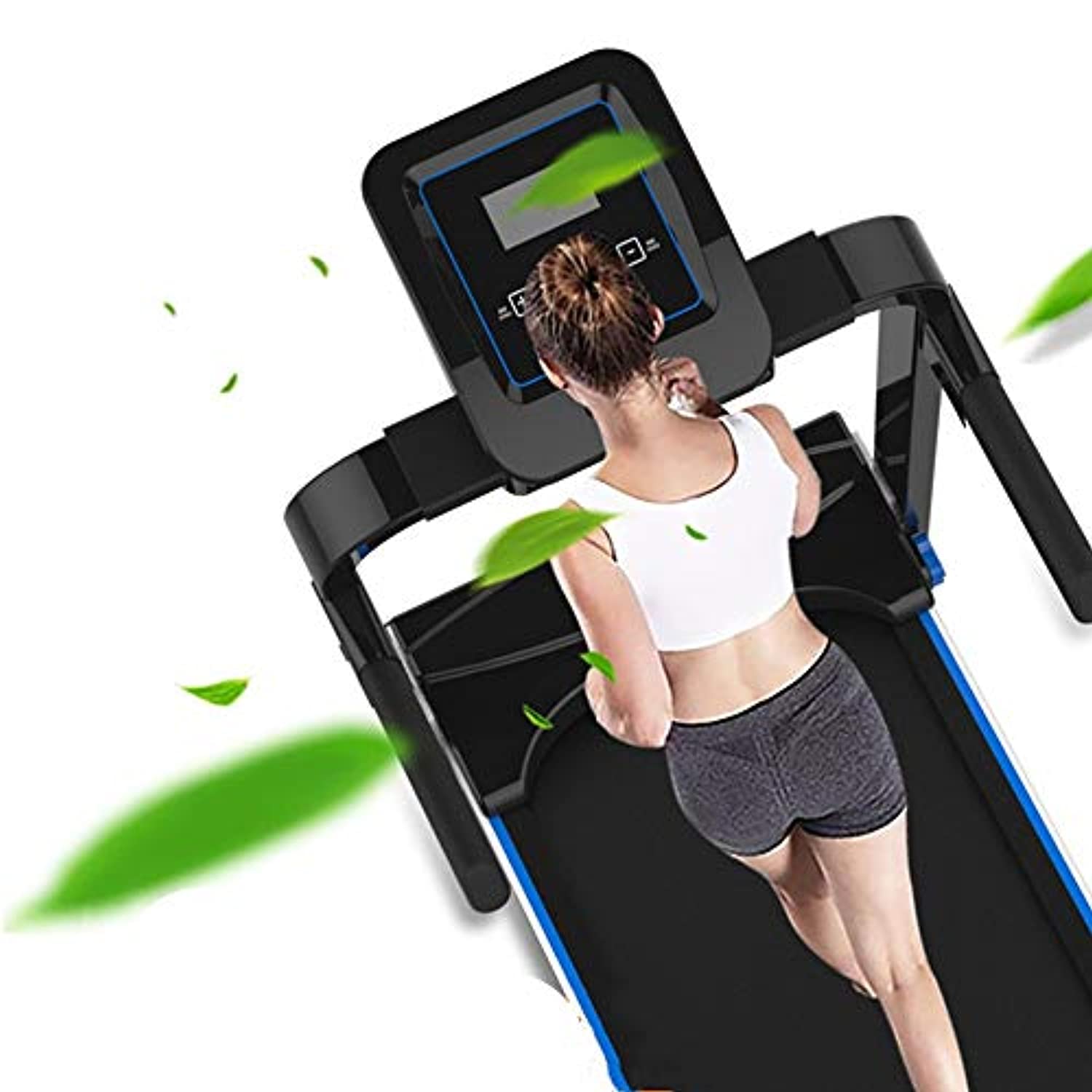 Zzfni Treadmill Small Folding Treadmill Models, Household Ultra-Quiet Stepper, Fitness Equipment, Indoor Gym Dormitory Foldable Treadmill