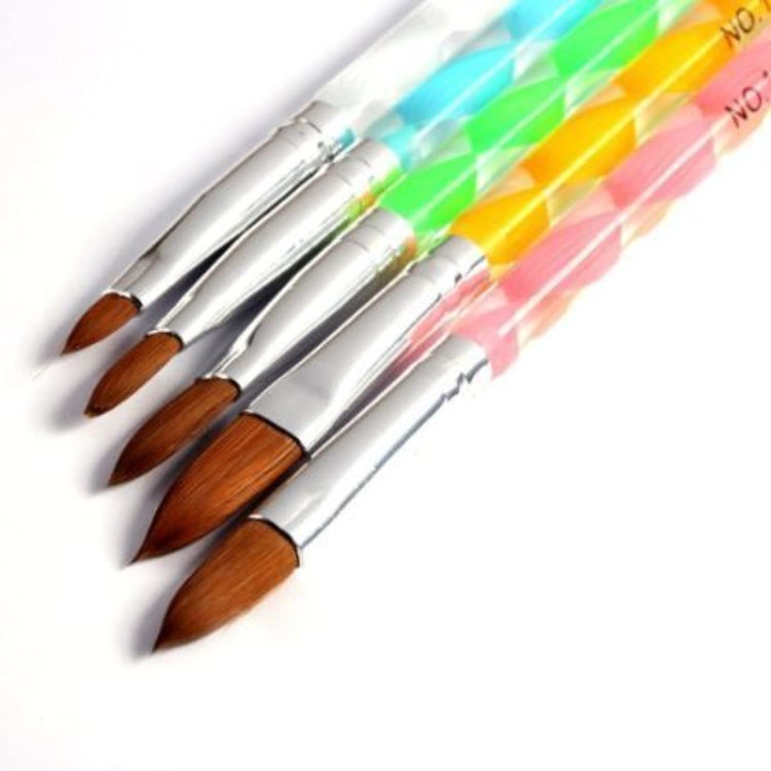 Nailart Makeup Kits 5pcs Acrylic Nail Art UV Gel Carving Pen Brush Liquid Powder DIY No. 2/4/6/8/10