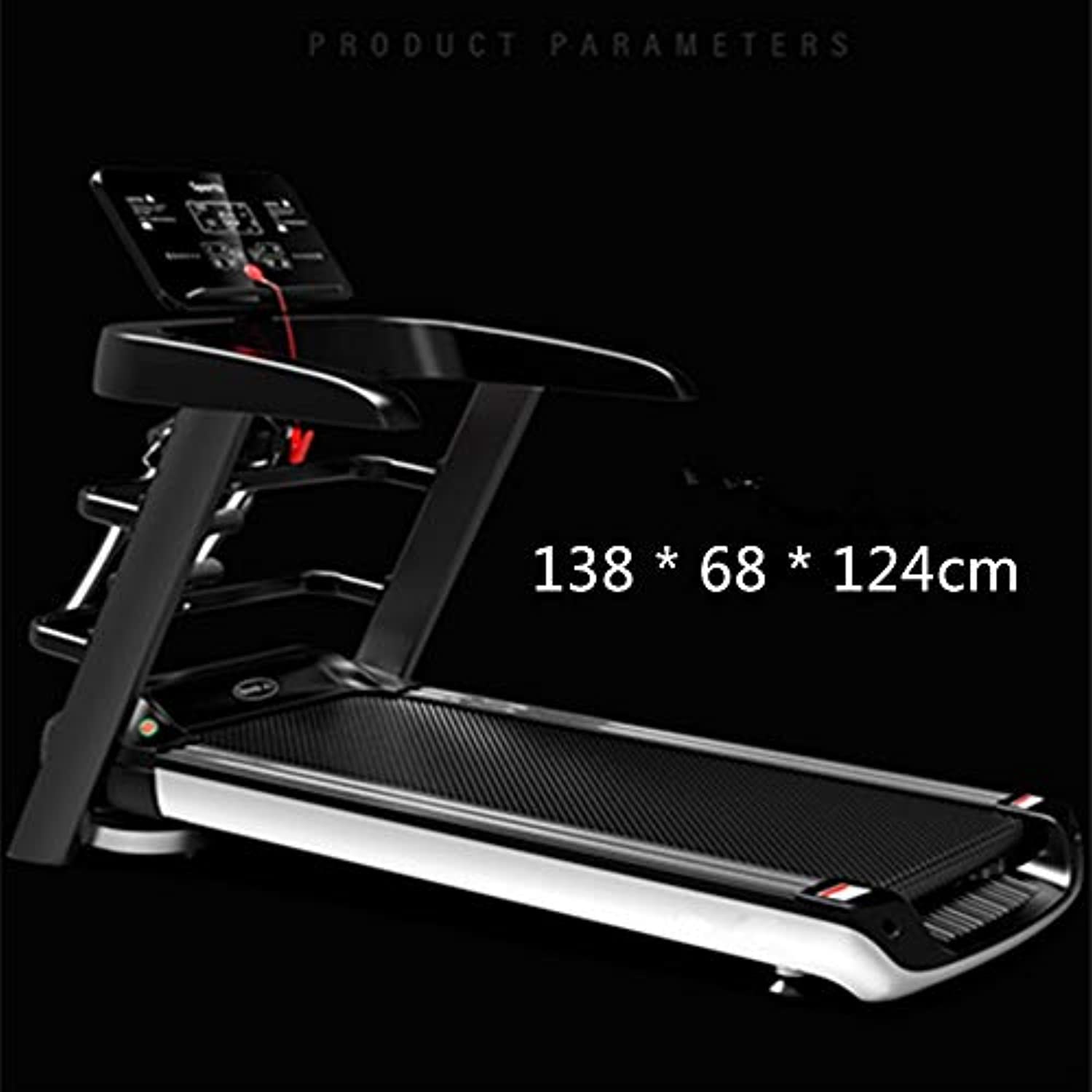 Zzfni Treadmill Multifunctional Household Electric Treadmill, Small Fitness Equipment, Mini Folding Treadmill, Bluetooth Speakers High-Definition LED Display Foldable Treadmill