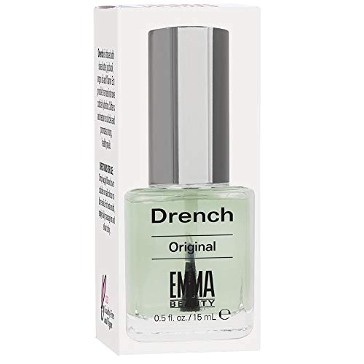 EMMA Beauty Drench Original Cuticle Oil, Deep Penetrating Oil Nourishes, Protects, Hydrates & Revitalizes Nails & Cuticles, 12+ Free Formula, 100% Vegan & Cruelty-Free, 0.5 fl. oz.