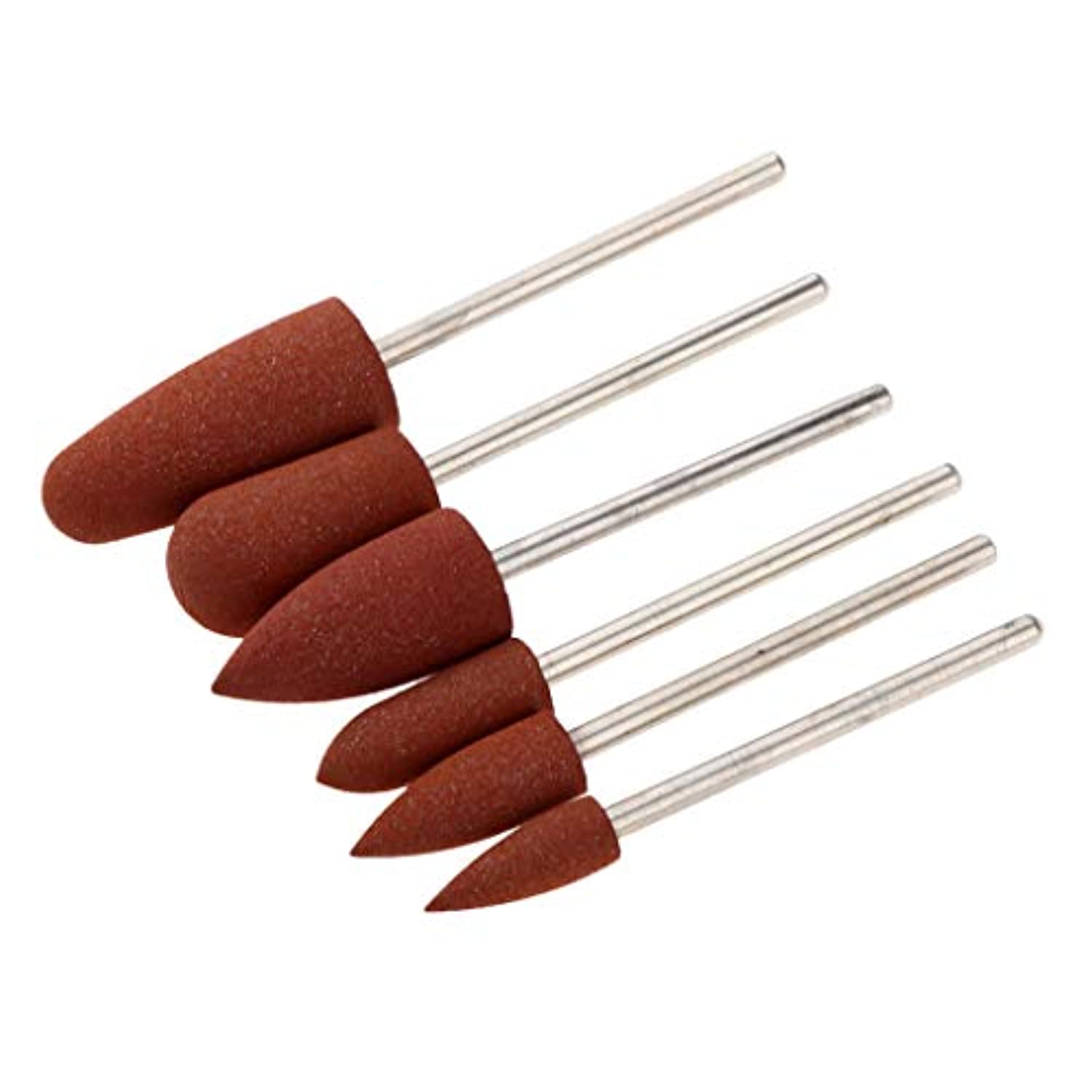 6pcs Silicone Nail Drill Bit Set, Professional Drill Bit Tool, Acrylic Gel Nails Cuticle Manicure Accessories - 02