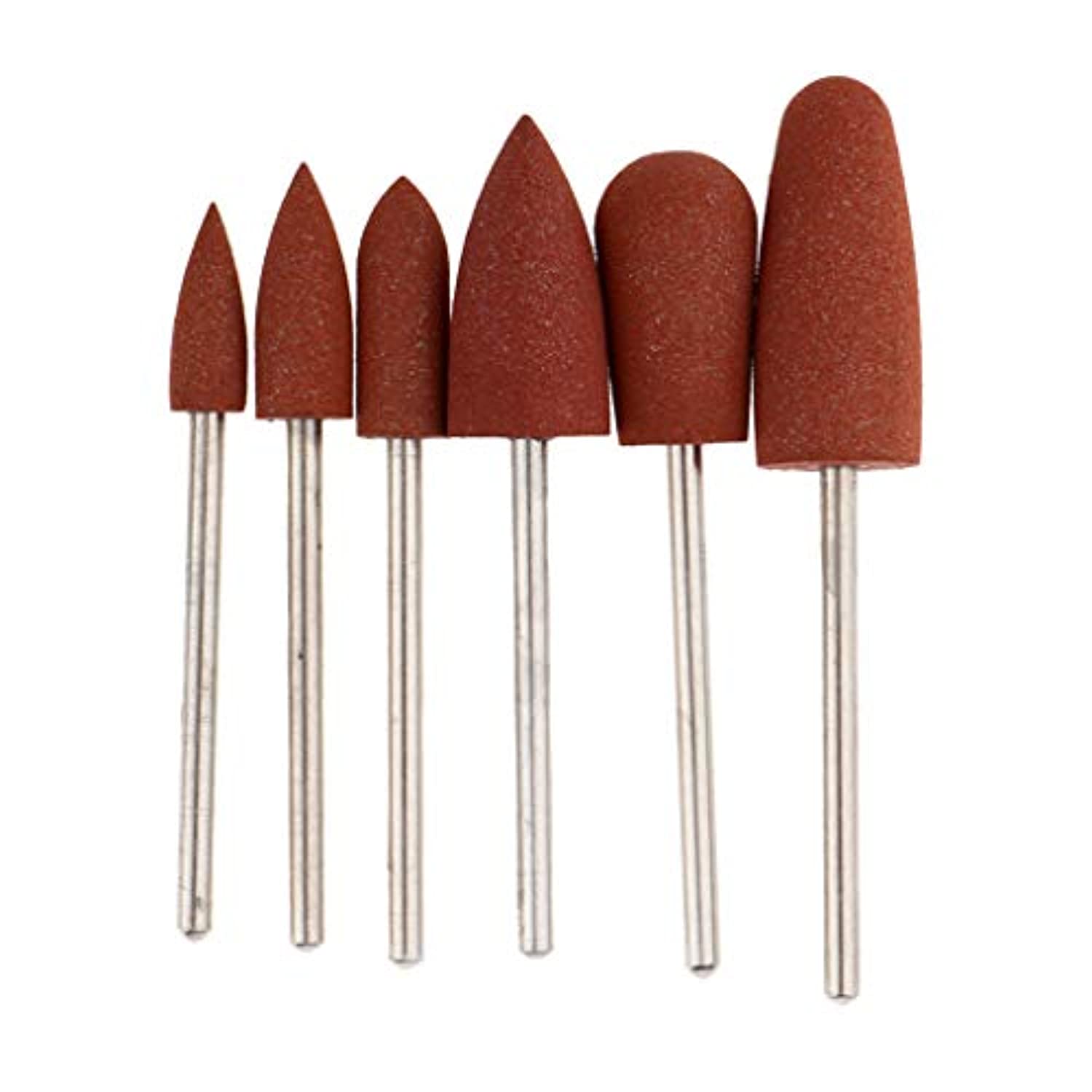 6pcs Silicone Nail Drill Bit Set, Professional Drill Bit Tool, Acrylic Gel Nails Cuticle Manicure Accessories - 02