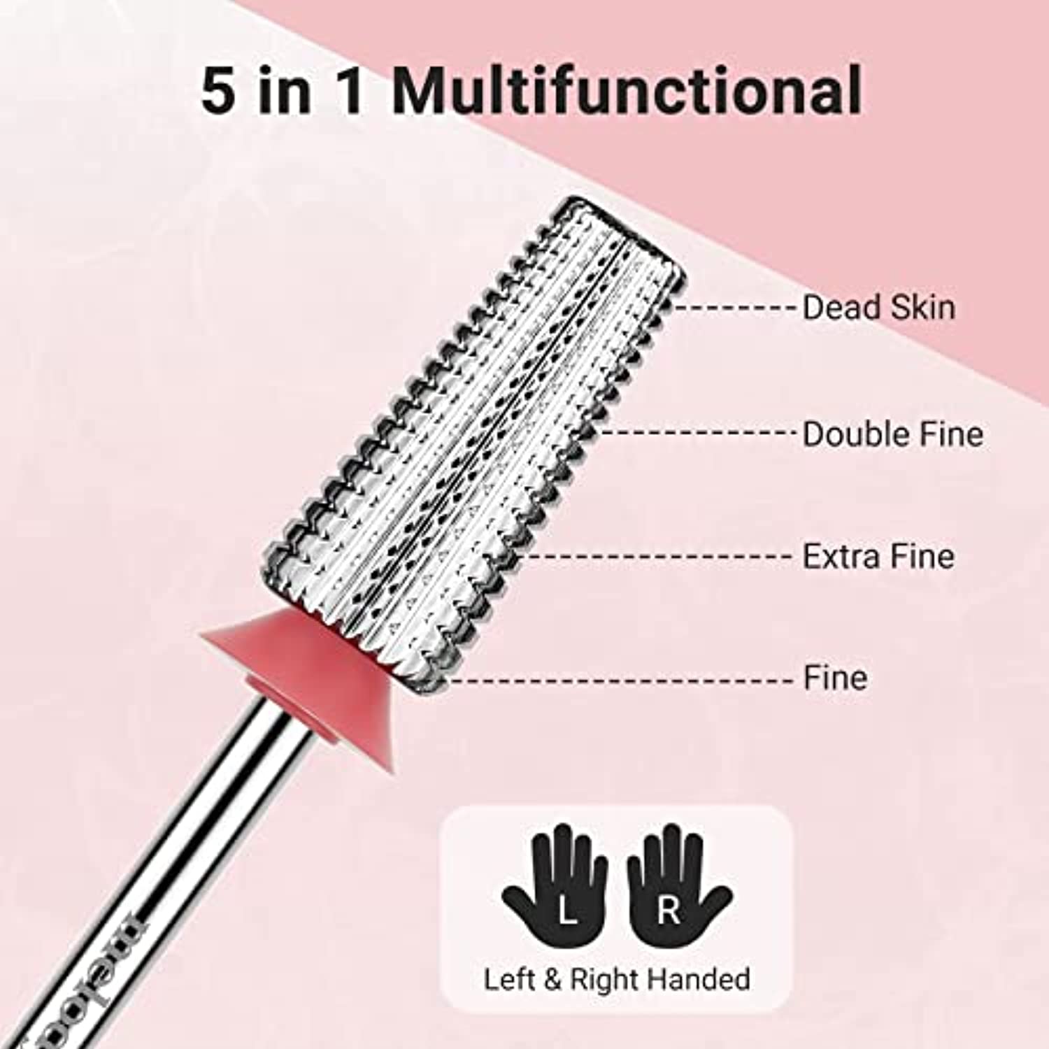 MelodySusie Professional Cordless Nail Drill, Portable Rechargeable Electric Efile Nail Machine File Kit with Bits and Sanding Bands for Acrylic Gel Nails, Manicure Pedicure Polishing