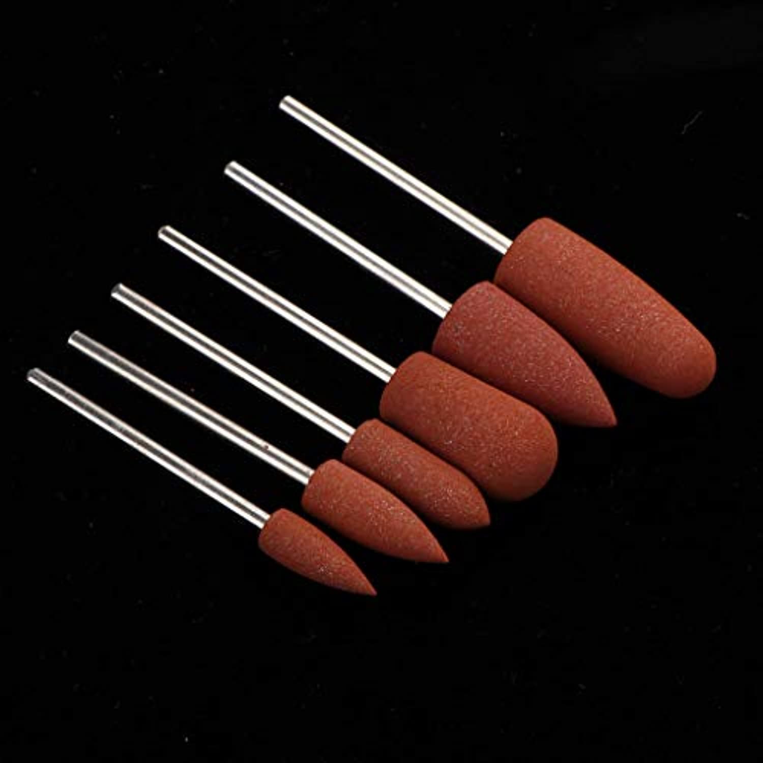 6pcs Silicone Nail Drill Bit Set, Professional Drill Bit Tool, Acrylic Gel Nails Cuticle Manicure Accessories - 02