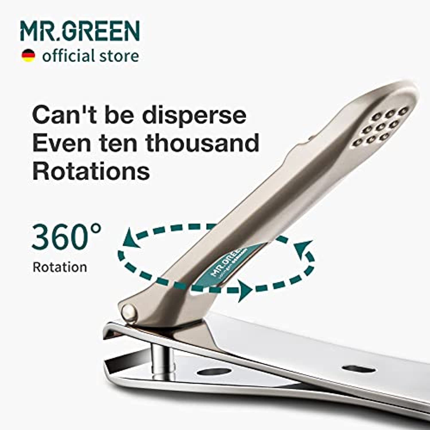 MR.GREEN Nail Clippers Curved Blades Fingernail Cut Nippers Manicure Scissors Stainless Steel Pedicure Tools (Medium)