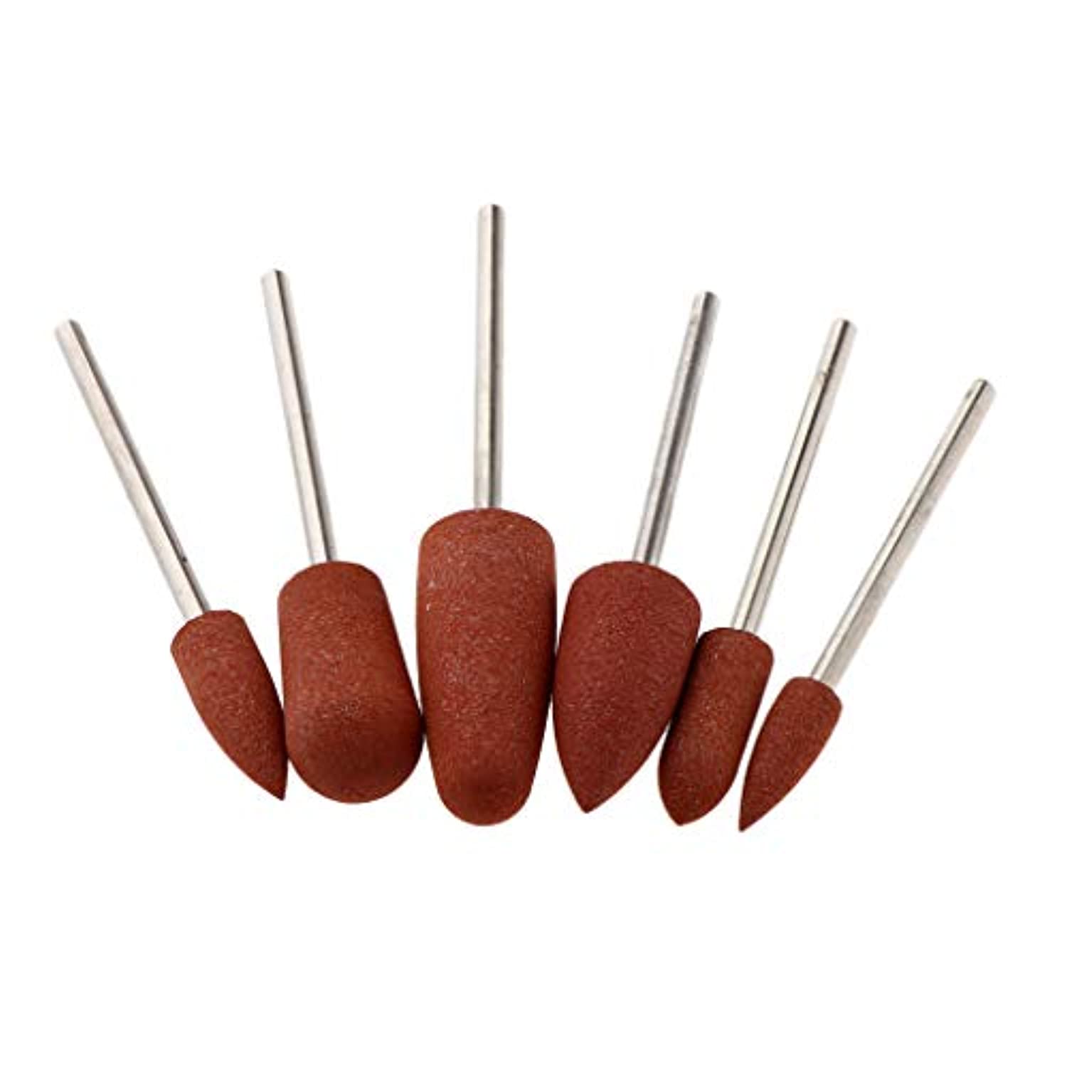 6pcs Silicone Nail Drill Bit Set, Professional Drill Bit Tool, Acrylic Gel Nails Cuticle Manicure Accessories - 02