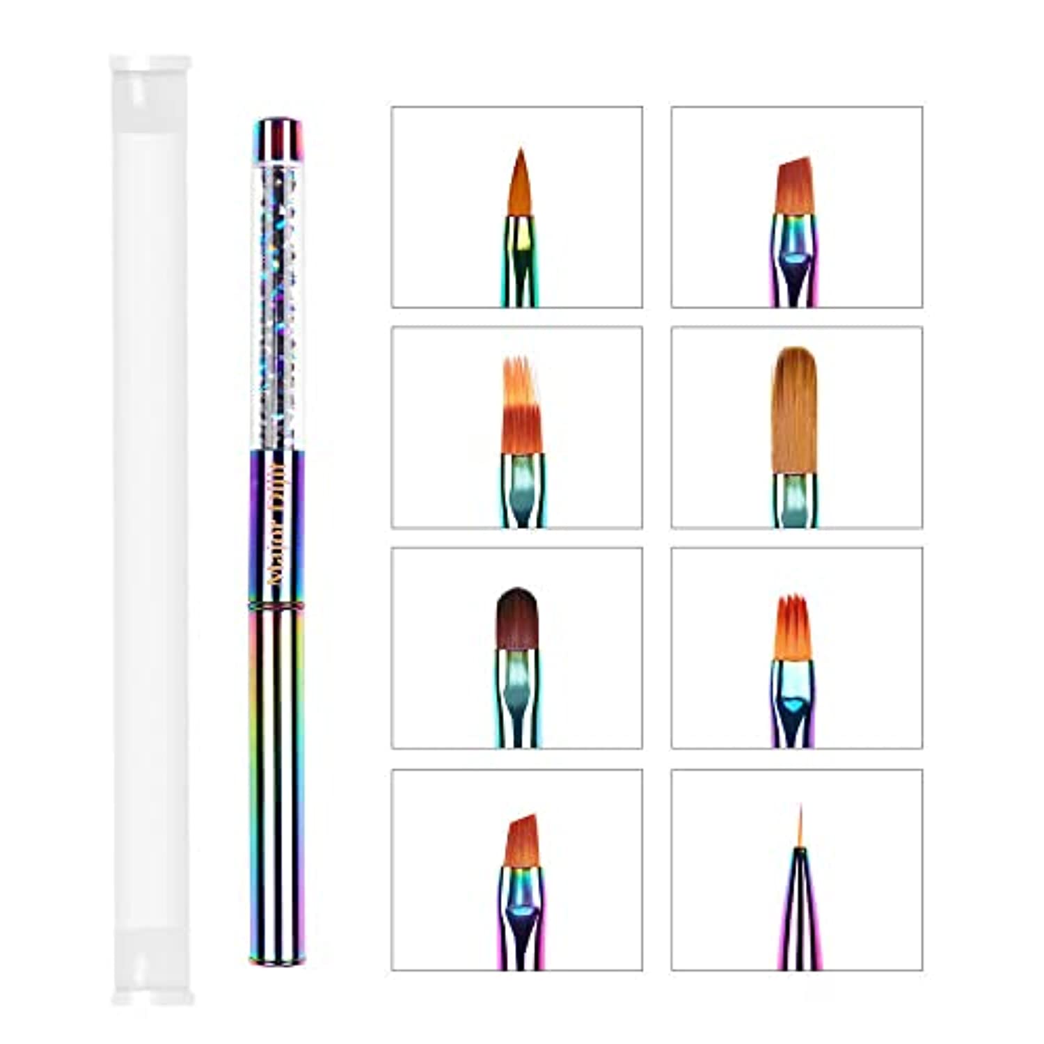 Rainbow UV Gel Nail Art Design Dotting Painting Drawing Polish Brush Pen DIY (9pcs)
