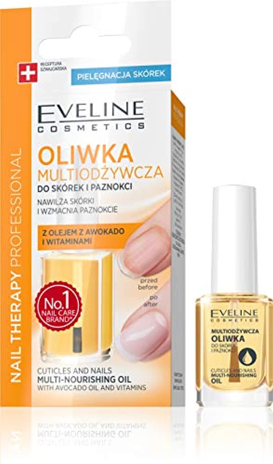 Eveline Cosmetics Cuticle and Nails Multi-Nourishing Oil with Avocado Oil & Vitamins