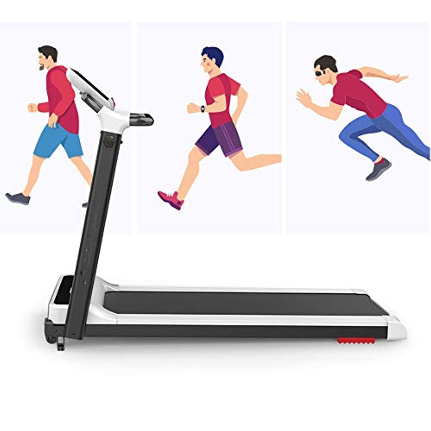 Zzfni Treadmill Small Household Treadmill Models, with A Tablet Holder, Multi-Functional Indoor Mute Folding Treadmill Foldable Treadmill