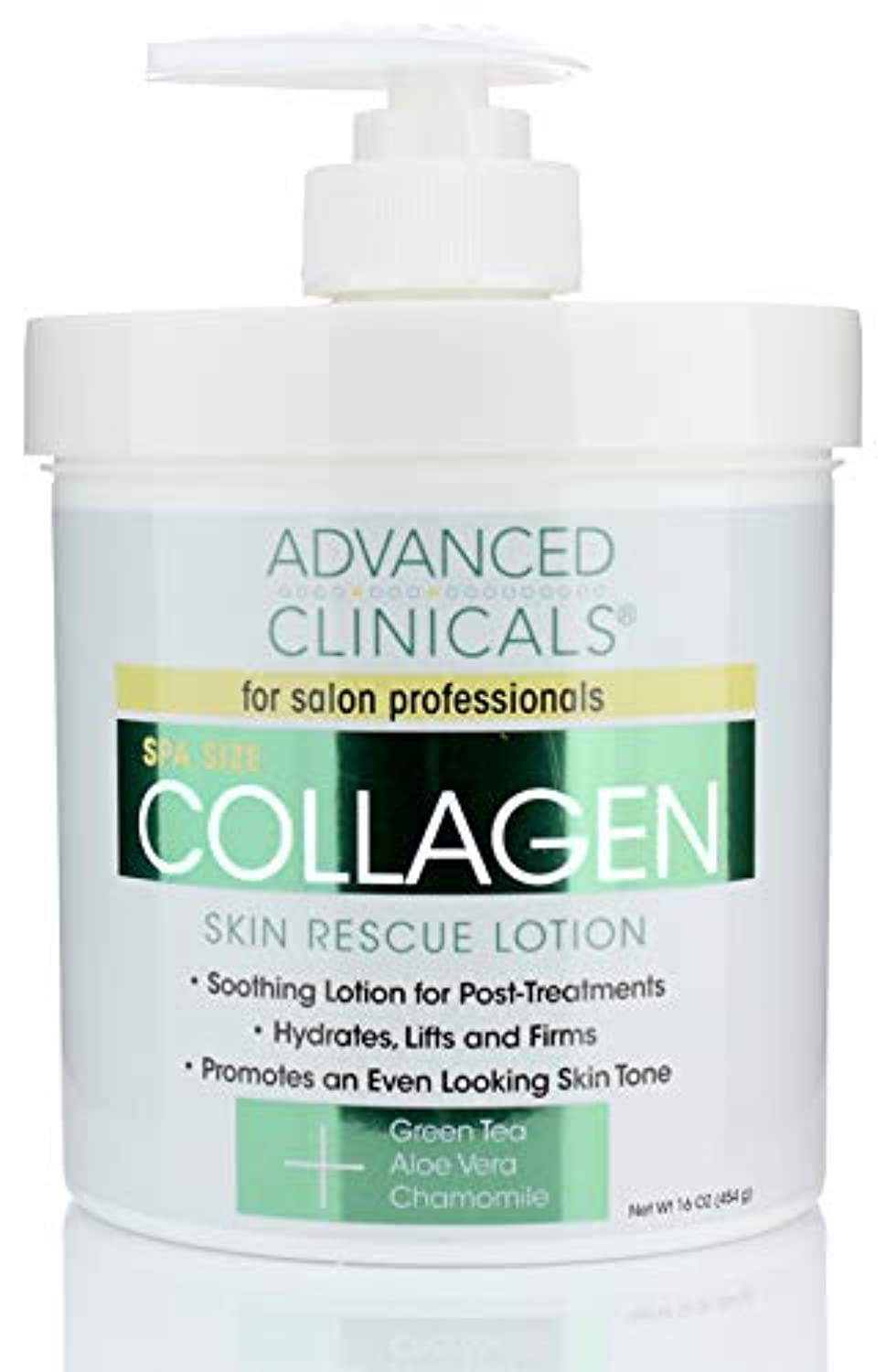 Advanced Clinicals 2 Piece Anti-aging Skin Care set with collagen. 16oz Spa Size Collagen Lotion And 1.75oz Collagen Instant Plumping Serum To Hydrate, Moisturize, Firm, Dry, Cracked Skin.