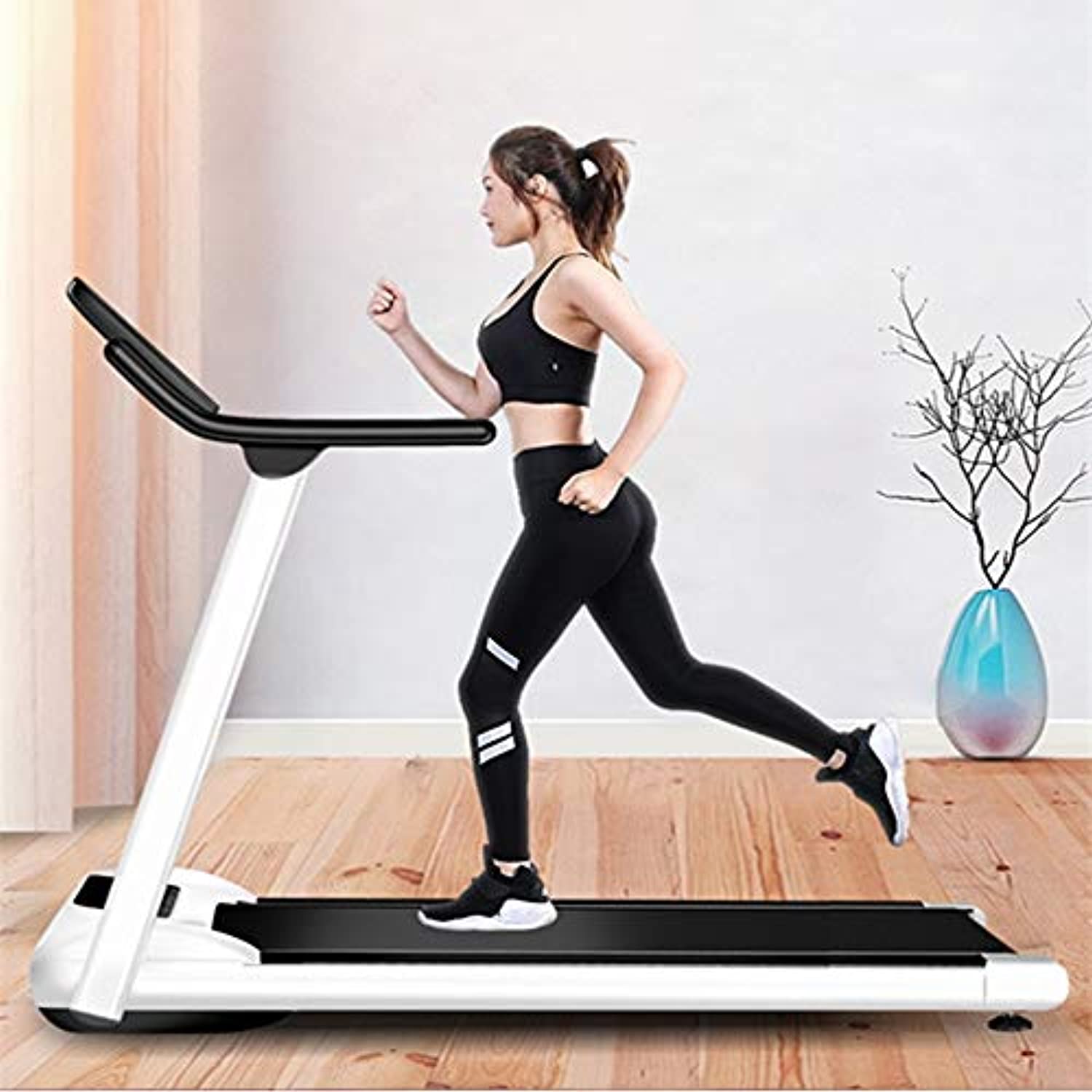 Zzfni Treadmill Small Treadmill for Household Use, Support for Variable Speed Running Mute Indoor, Multifunctional Mini Folding Walking Machine Foldable Treadmill