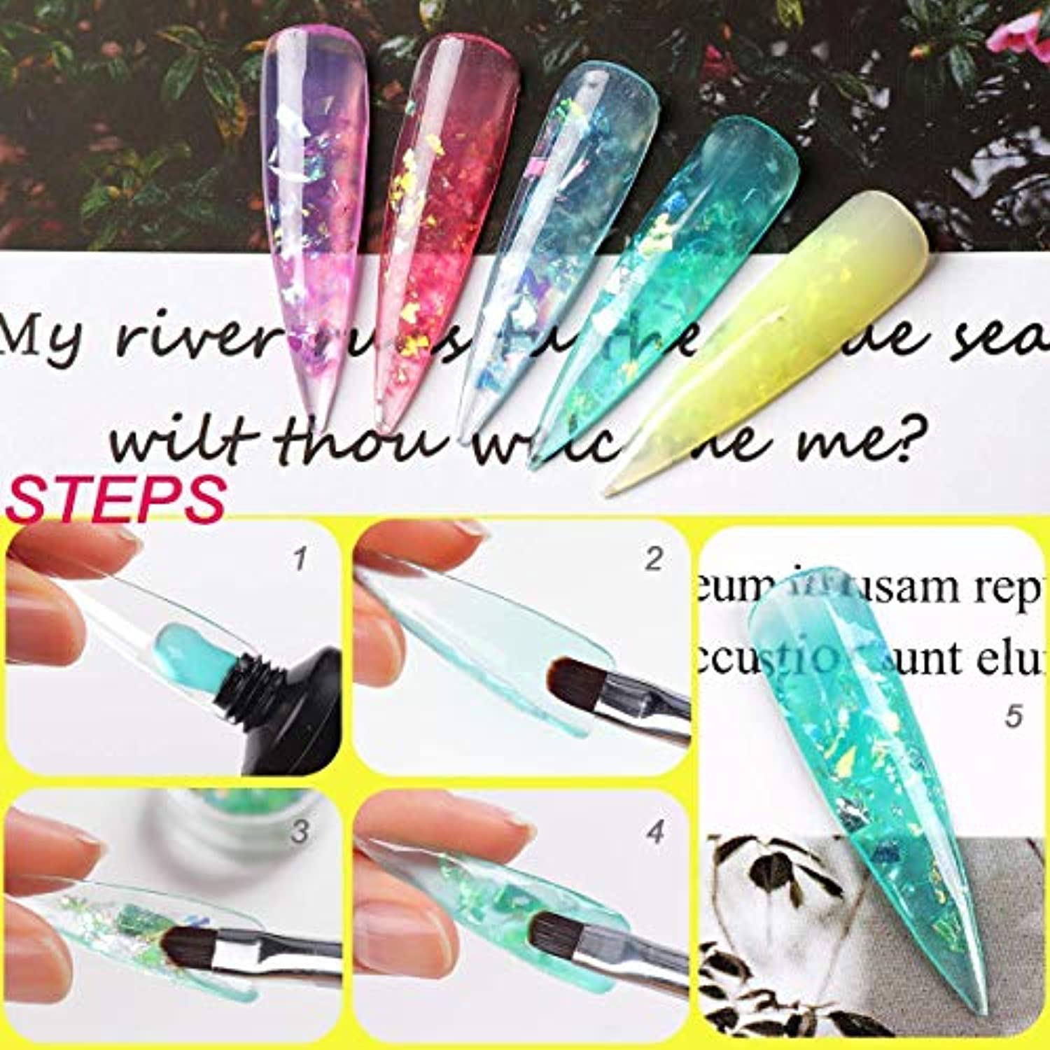 Makartt Jelly Poly Extension Gel Kit with Nail Lamp Bundle - Jelly Translucent Poly Nail Gel Kit with 6W Mini UV/LED Lamp