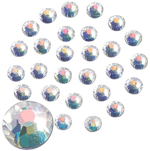 Jollin Glue Fix Crystal Flatback Rhinestones Glass Diamantes Gems for Nail Art Crafts Decorations Clothes Shoes(ss20 1440pcs, Siam)