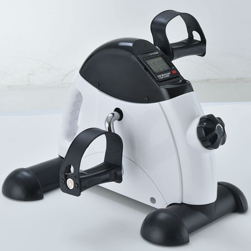 Zzfni Treadmill Portable Treadmill Stepper, Aerobic Exercise Home Gym Weight Loss Treadmill Foldable Treadmill (Color : White)