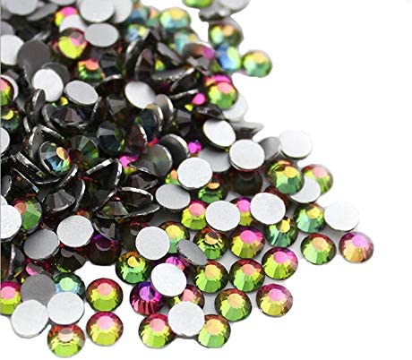 Jollin Glue Fix Crystal Flatback Rhinestones Glass Diamantes Gems for Nail Art Crafts Decorations Clothes Shoes(ss20 1440pcs, Siam)