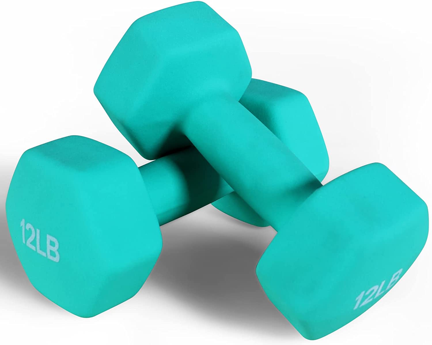 BalanceFrom Neoprene Dumbbell Hand Weights, Anti-Slip, Anti-roll, Hex Shape Colorful, Pair or Set with Stand