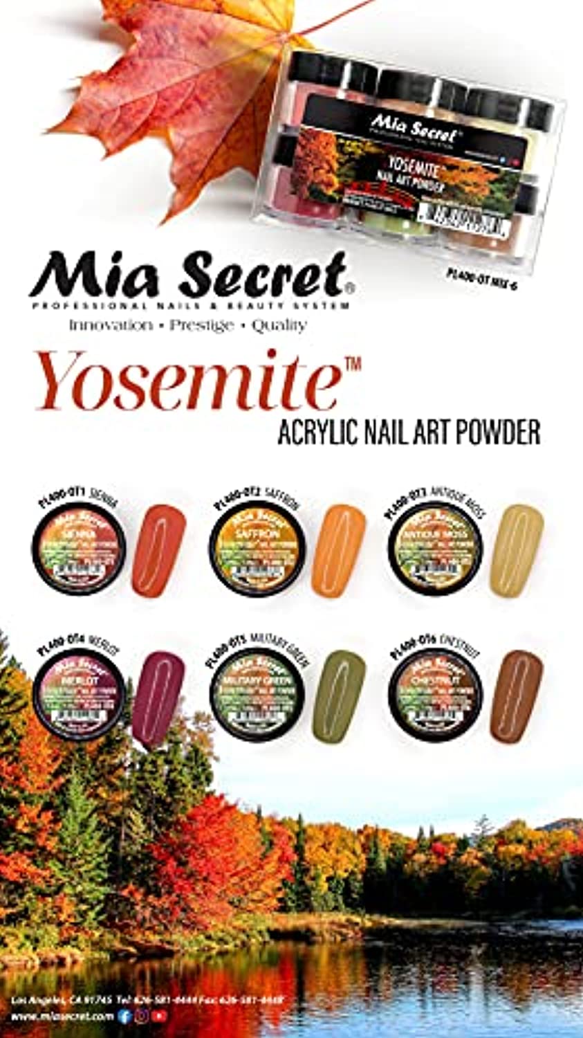 Mia Secret Acryli Powder Collection - Yosemite, 6PCS - Dip Acrylic Powders - Autum/Fall Colors for Acrylic Nails - 6 Piece Acrylic Powders kit - Polvos Acrilicos de U?as con Colores de Oto?o