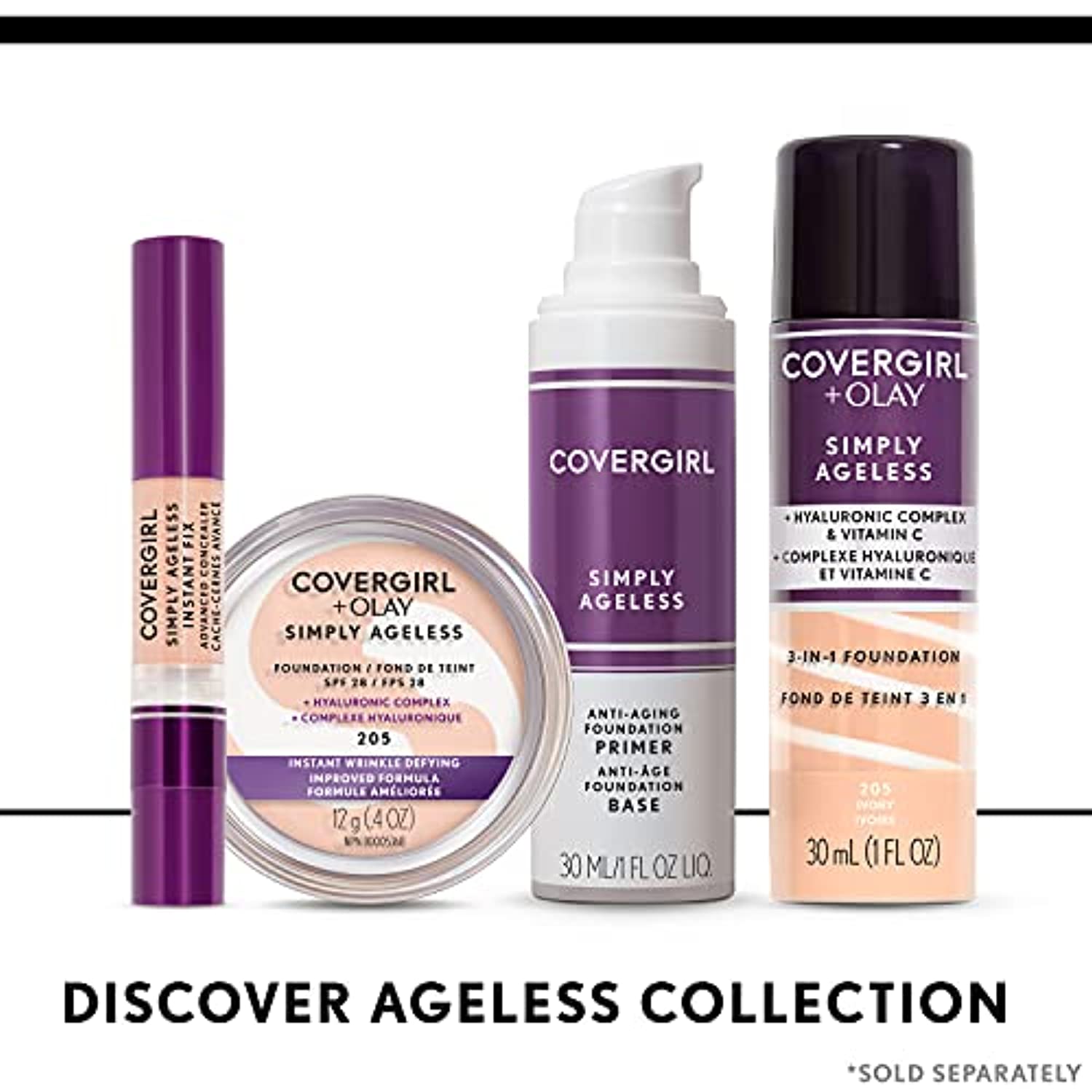 Covergirl + Olay Simply Ageless 3-in-1 Liquid Foundation, Creamy Natural