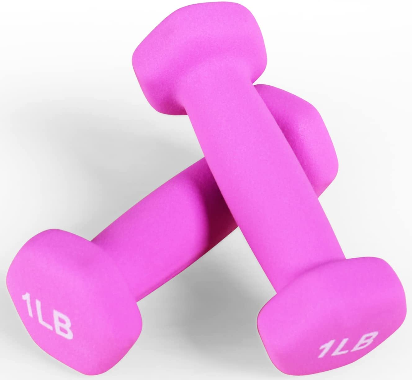 BalanceFrom Neoprene Dumbbell Hand Weights, Anti-Slip, Anti-roll, Hex Shape Colorful, Pair or Set with Stand