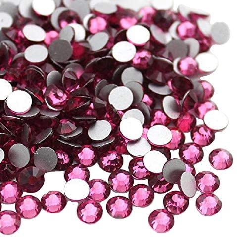 Jollin Glue Fix Crystal Flatback Rhinestones Glass Diamantes Gems for Nail Art Crafts Decorations Clothes Shoes(ss20 1440pcs, Siam)