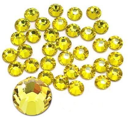 Jollin Glue Fix Crystal Flatback Rhinestones Glass Diamantes Gems for Nail Art Crafts Decorations Clothes Shoes(ss20 1440pcs, Siam)