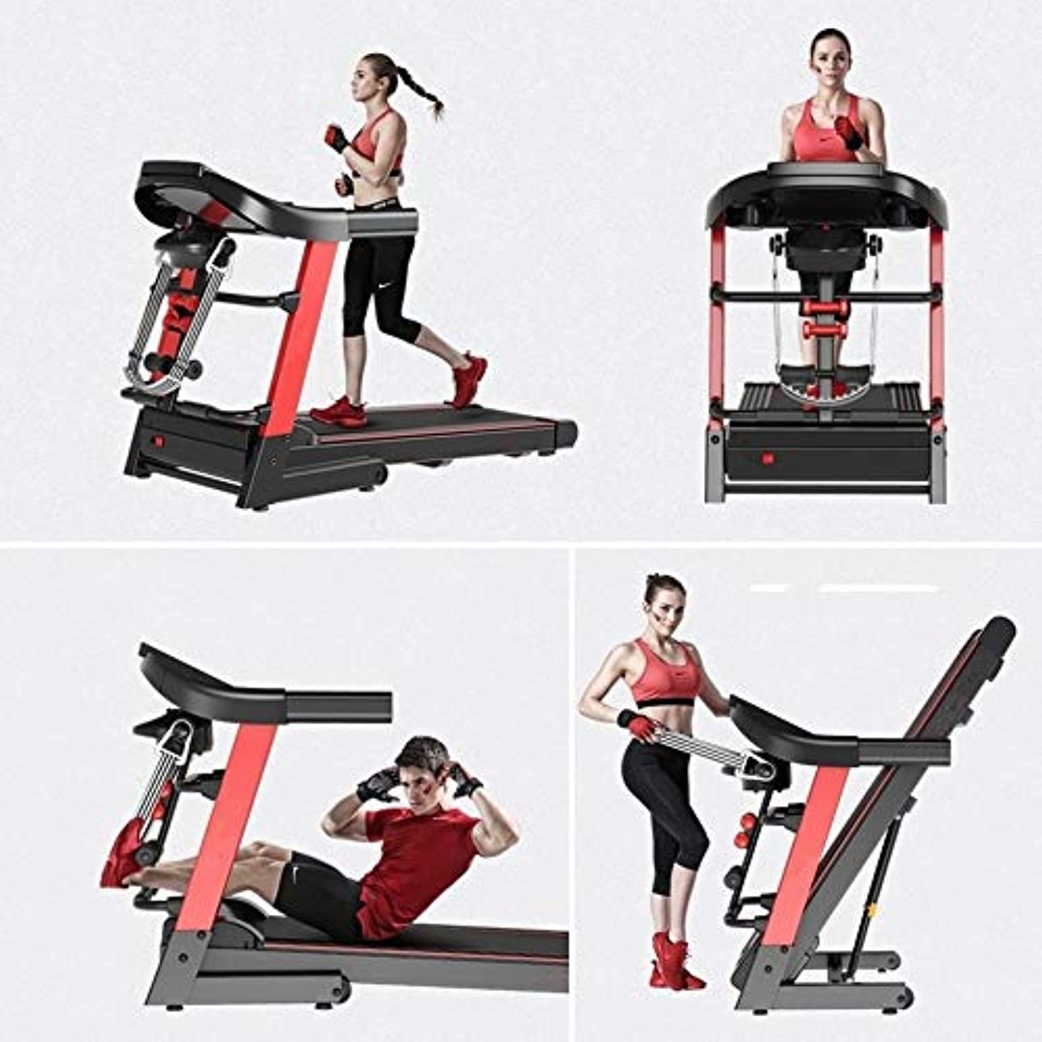 Zzfni Treadmill Foldable Household Treadmill, Multifunctional High Horsepower Walking Machine, Weight Loss Fitness Equipment Foldable Treadmill